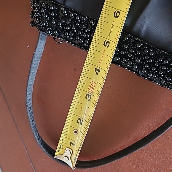 REALLY BEAUTIFUL BEAD & SATIN EVENING PURSE - Picture 6 of 6